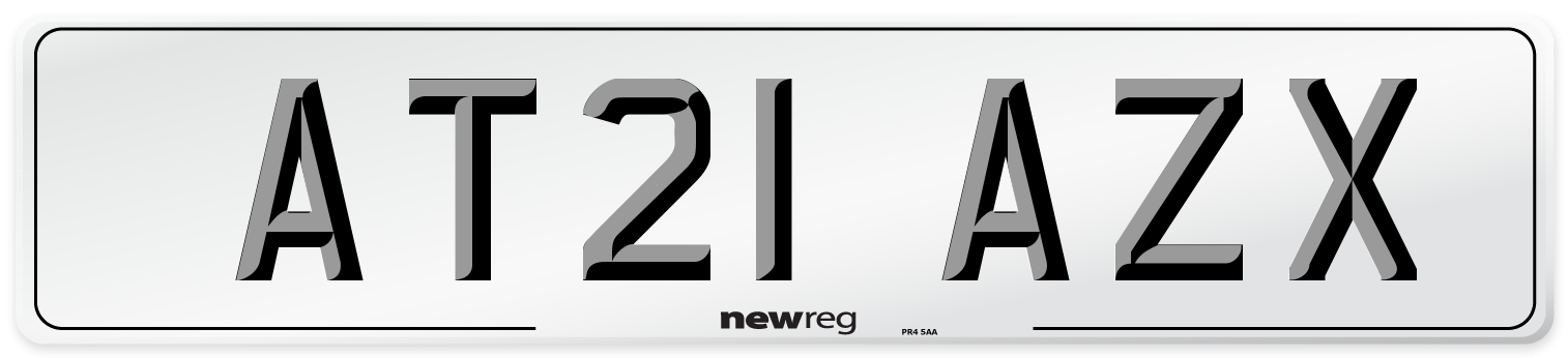 AT21 AZX Number Plate from New Reg